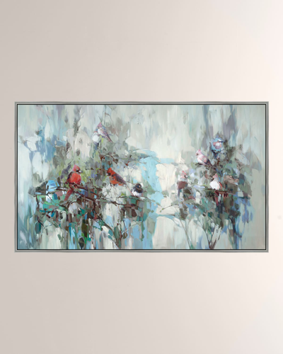 Prestige Arts Cardinals Giclee Canvas Art In Blue