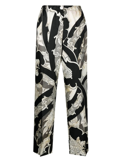 F.r.s For Restless Sleepers Palazzo Silk Pyjama Trousers In White