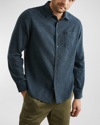 Rails Men's Lennox Cotton-blend Button-up Shirt In Abyss Melange