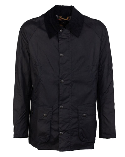 Barbour Ashby Long Sleeved Wax Jacket In Blue