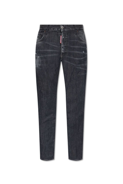 Dsquared2 Distressed Skinny Jeans In Grey