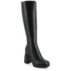 Journee Collection Women's Mylah Platform Block Heel Knee High Boots In Black
