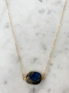 A Blonde And Her Bag Mrs. Parker Demi Fine Necklace In Blue Mojave Copper Turquoise In Multi