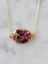 A Blonde And Her Bag Mrs. Parker Necklace In Red Mojave Copper Turquoise In Multi