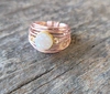 A Blonde And Her Bag Torrey Ring In Rose Gold With White Druzy In Multi