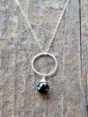 A BLONDE AND HER BAG YULIYA DEMI FINE NECKLACE HAMMERED IN BLACK ONYX