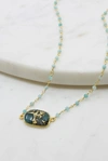 A Blonde And Her Bag Mrs. Parker Endless Summer Necklace In Teal Turquoise Mojave In Multi