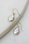 A Blonde And Her Bag Small Gold Plated Pearl Earrings In Multi