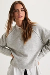 Lulus Comfiest Trend Heather Grey Crewneck Pullover Sweater In Heather Grey