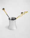 MICHAEL ARAM ANEMONE COFFEE POT WITH SPOON