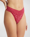 HANKY PANKY CROSS-DYED LEOPARD ORIGINAL-RISE LACE THONG