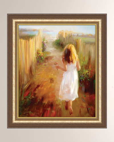 Prestige Arts Summer Stroll Giclee On Canvas Wall Art In Gold