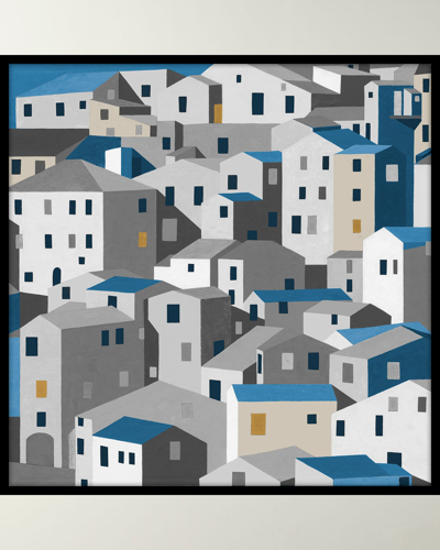 Prestige Arts Nestled Neighborhood Giclee In Gray