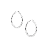 Aurate New York Classic Silver Hoop Earrings 35mm In White