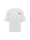 Alexander Mcqueen Seal Logo T-shirt In Nero In Optical White