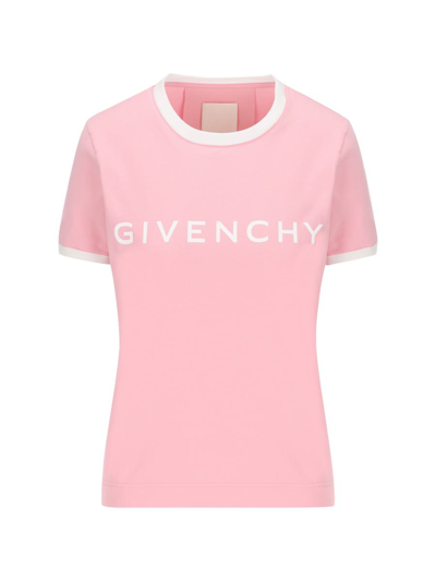 Givenchy T-shirt And Polo Shirt In Flamingo