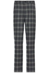 Shop Wao Plaid Trouser In Grey & Black