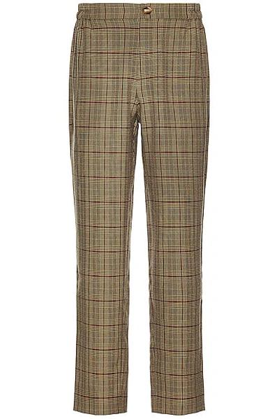 Wao Plaid Trouser In Brown & Black