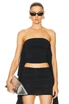 ATTICO DRAPED STRAPLESS TOP