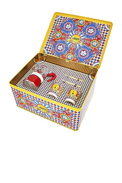 Dolce & Gabbana Casa X Bialetti 2 Cup Moka Machine, 2 Cups, 2 Spoons In Medium Red