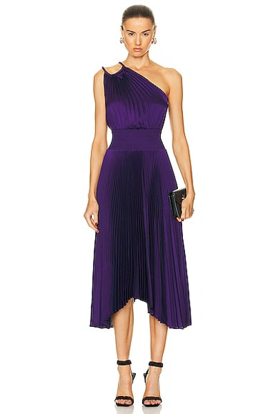 A.l.c Ruby Pleated Dress In Purple