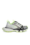 Balenciaga 3xl Distressed Mesh And Rubber Sneakers In White  Black  Fluo Yellow