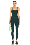 Beyond Yoga Spacedye Uplevel Midi Jumpsuit In Midnight Green Heather