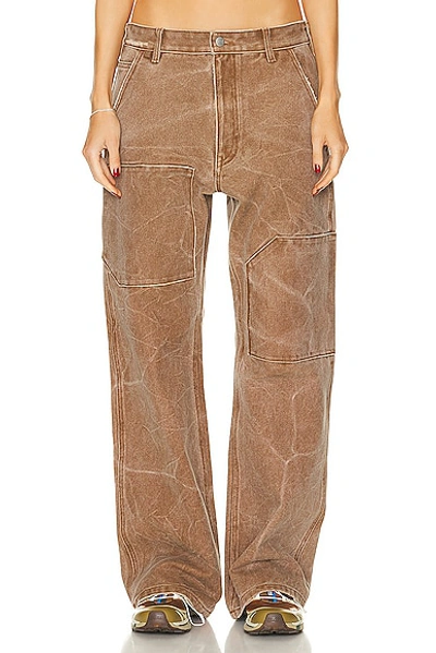 Acne Studios Face Straight Leg Trouser In Toffee Brown