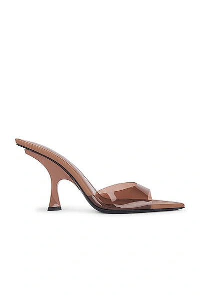 Attico Brown Ester Heeled Sandals In Chocolate