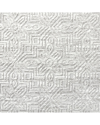 Town & Country Luxe Textured Medallion Tile Area Rug In Grey