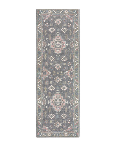 Town & Country Luxe Everwashª Woven New Vintage Multi-use Decorative Rug In Grey