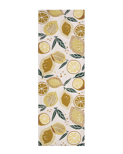 Town & Country Luxe Everwashª Woven Fresh Lemon Multi-use Decorative Rug In Cream