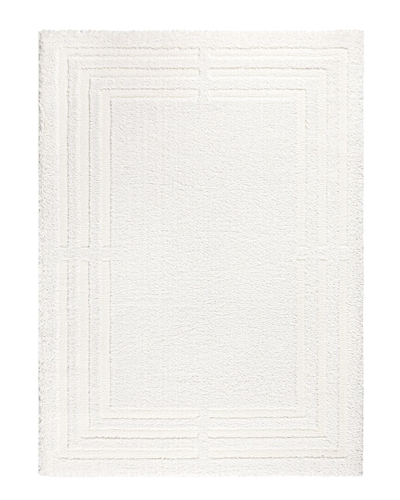 Town & Country Everyday Clean Lines Plush Shag Area Rug In Ivory