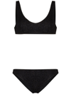 Oseree Bikini Set With Luminous In Black  