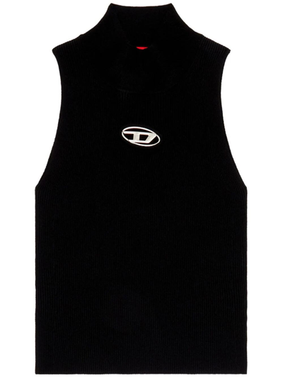 Diesel M-onervax-top Logo Tank Top In Black