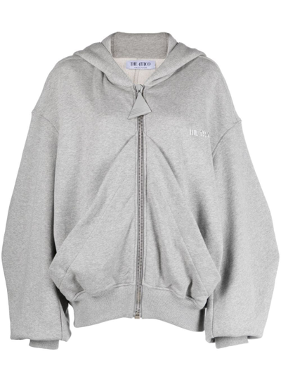 Attico Full-zip Hoodie In Grey