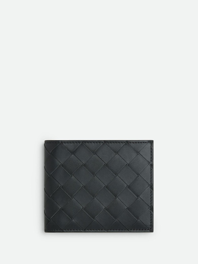 Bottega Veneta Intrecciato Leather Bi-fold Wallet In Black  