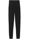 Saint Laurent Black High-waisted Leggings With Pockets In Cashmere Woman In Black  