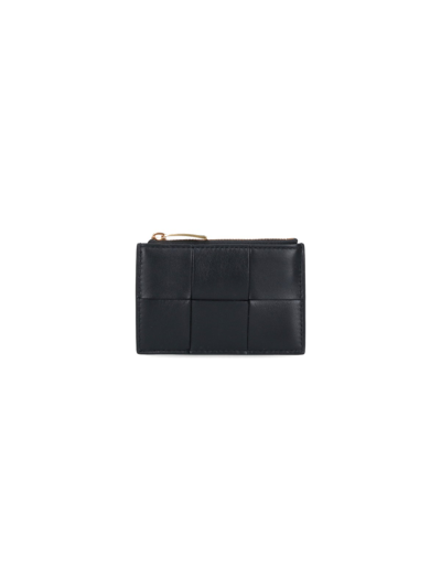 Bottega Veneta Intrecciato Card Case In Black