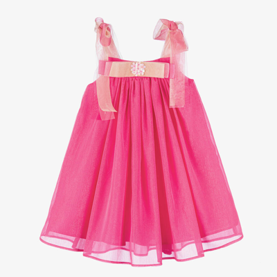 Eirene Kids'  Girls Pink Glittery Bow Dress