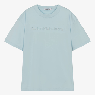Calvin Klein Teen Boys Blue Cotton T-shirt
