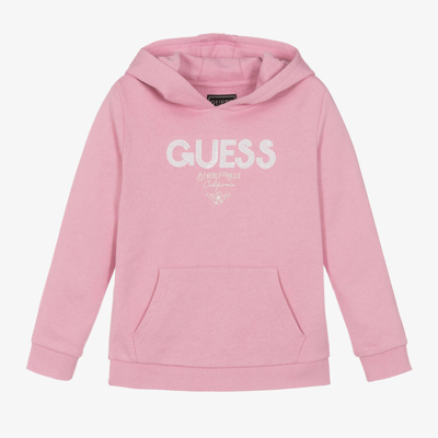 Guess Babies' Girls Pink Cotton Sequinned Hoodie