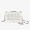GUESS IVORY FAUX LEATHER 4G LOGO BAG (18CM)