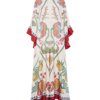 La Doublej La Double J Magnifico Printed Silk-satin Maxi Dress In Grenadilla Placée Off White
