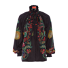 La Doublej Cerere Flower Placée-print Blouse In Grenadilla Placée Black