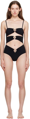 CHRISTOPHER ESBER BLACK PIERCED ORBIT SWIMSUIT