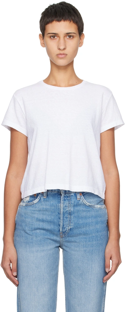 Re/done White Hanes Edition 1950s Boxy T-shirt In Optic White