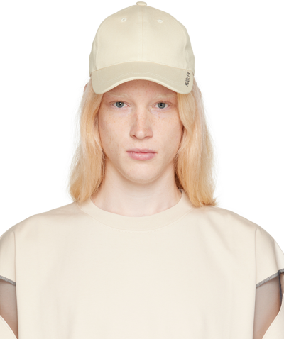 Mugler Beige Logo Cap In Champagne 2008