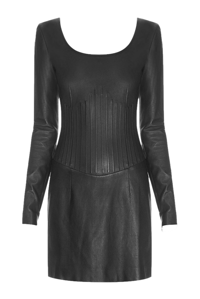 A/m/g Leather Dress In Black