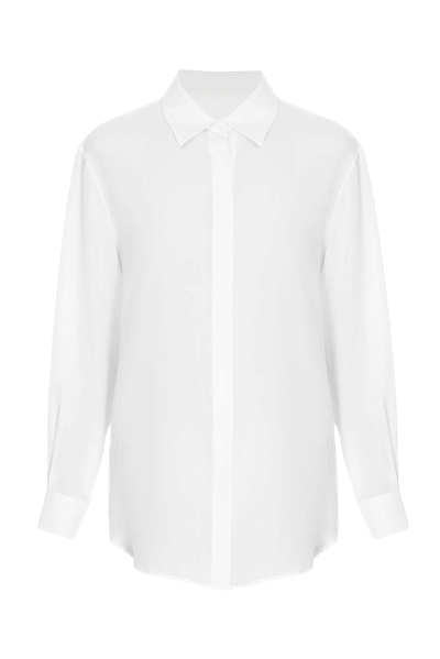 A/m/g Silk Blouse In White